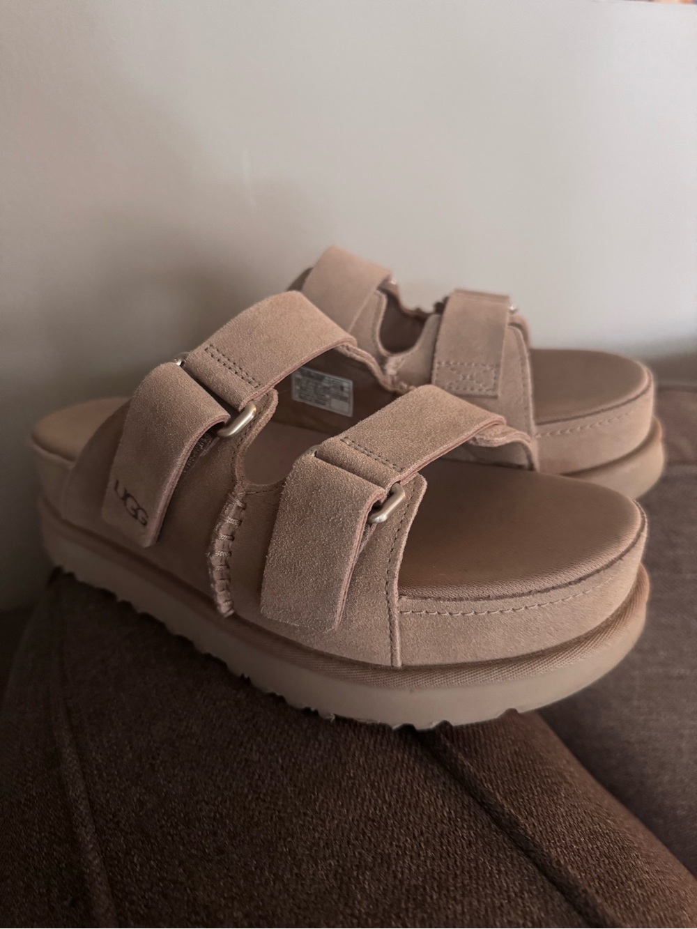 UGG Goldenstar Hi Slide Sand Women Sneakers Tan